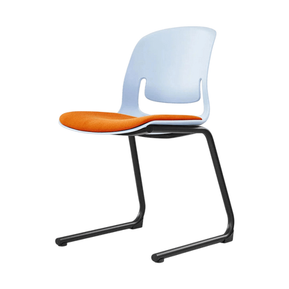 Palette Reverse Cantilever Chair Black Black PU