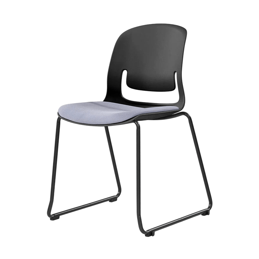 Palette Sled Base Chair Black Black PU