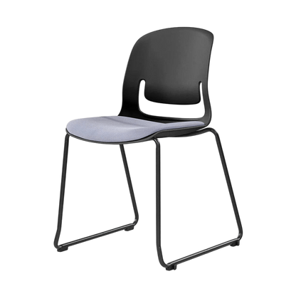 Palette Sled Base Chair Black Black PU