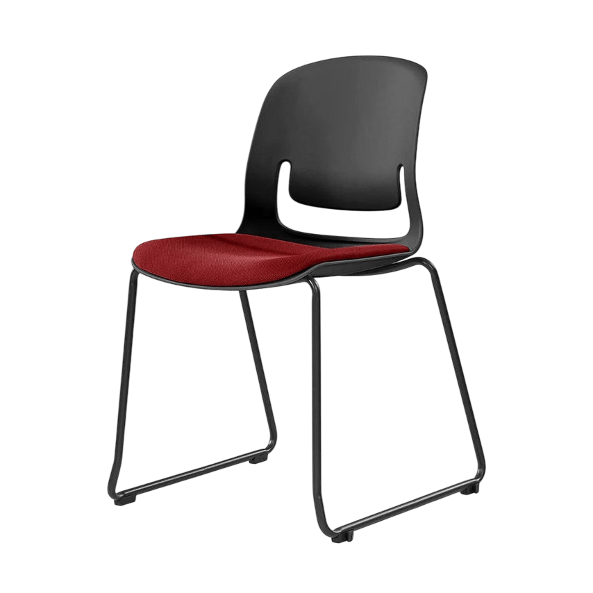 Palette Sled Base Chair Black Black PU