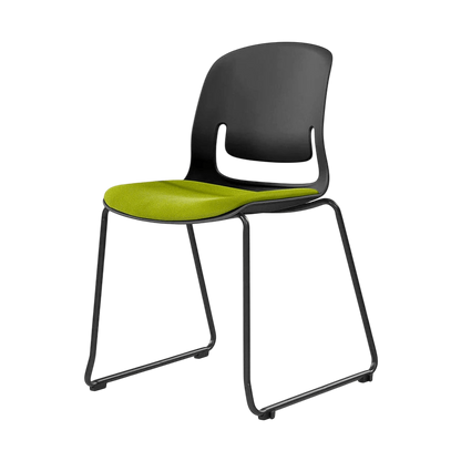 Palette Sled Base Chair Black Black PU