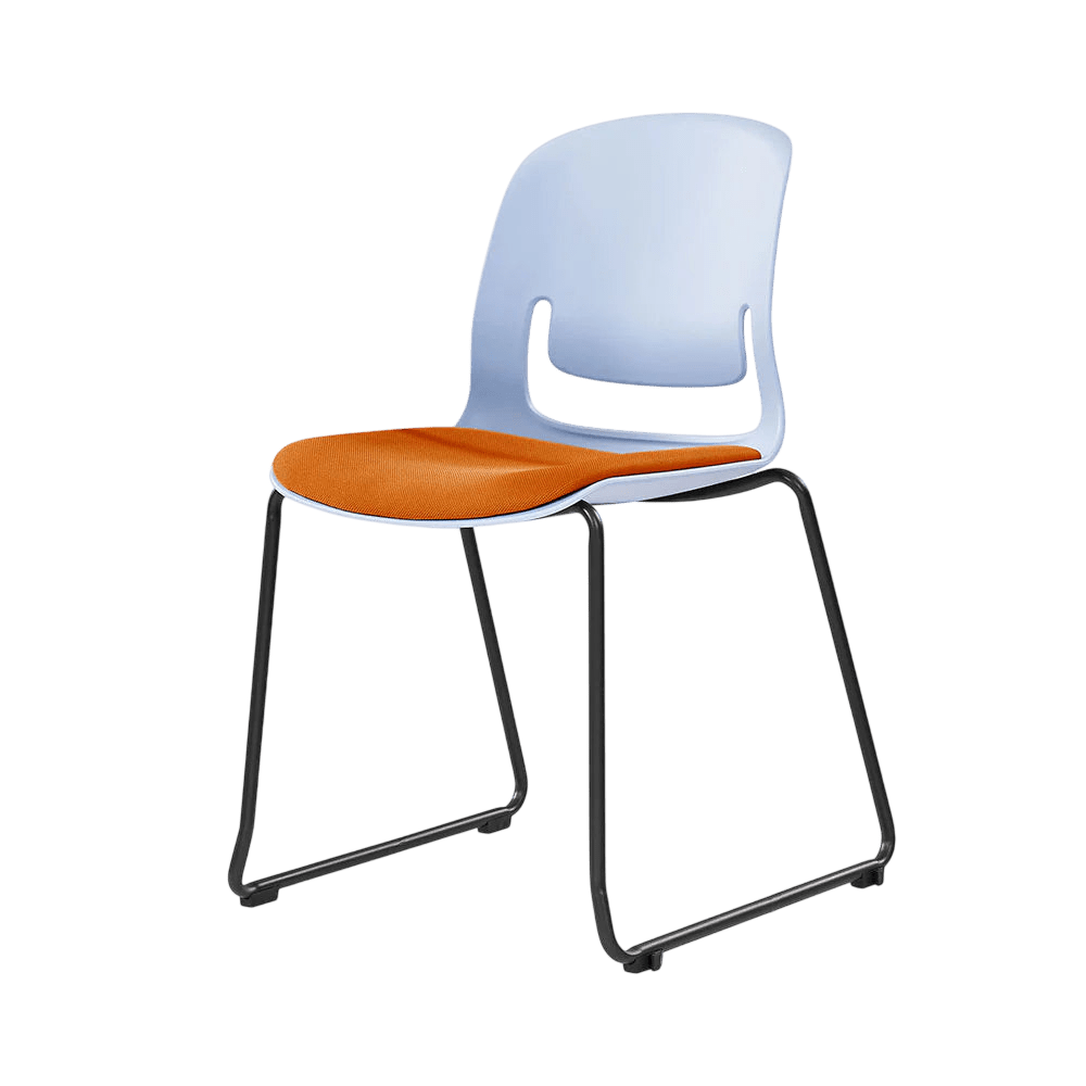 Palette Sled Base Chair Black Black PU