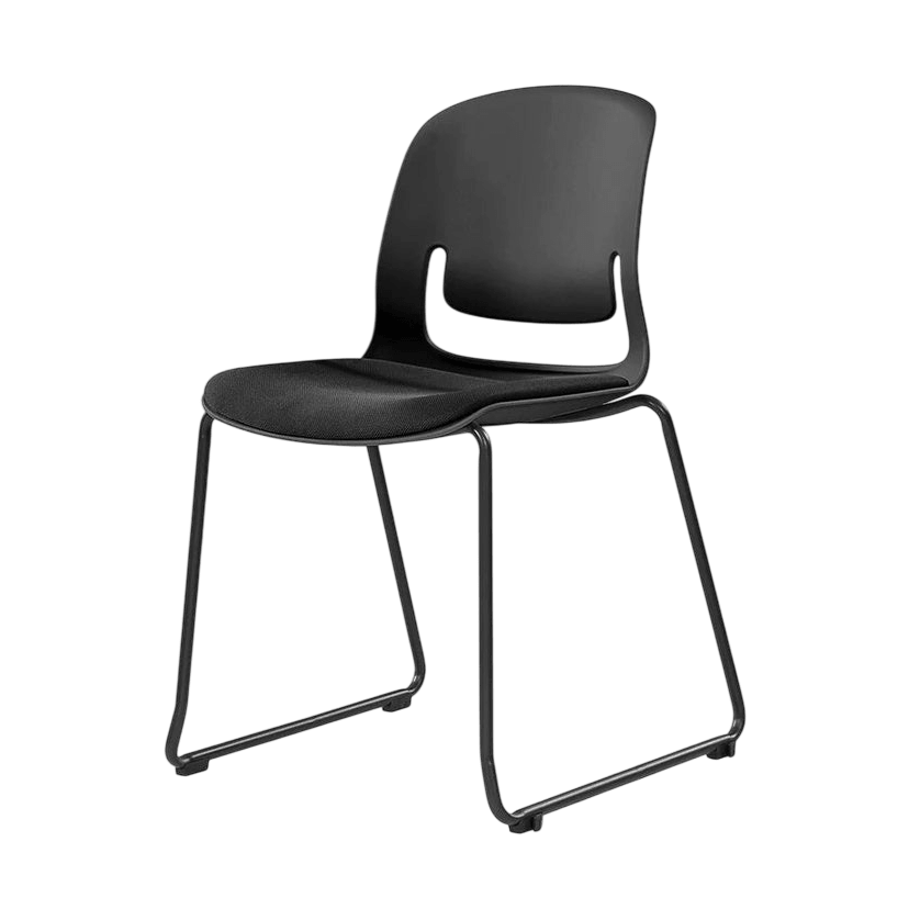 Palette Sled Base Chair Black Black PU