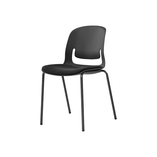 Palette Steel 4 - Leg Chair Black No Black Fabric