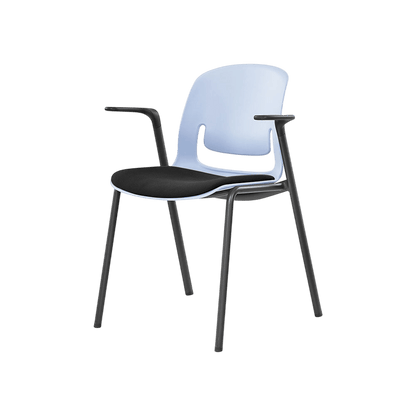 Palette Steel 4 - Leg Chair Black No Black Fabric
