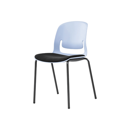 Palette Steel 4 - Leg Chair Black No Black Fabric