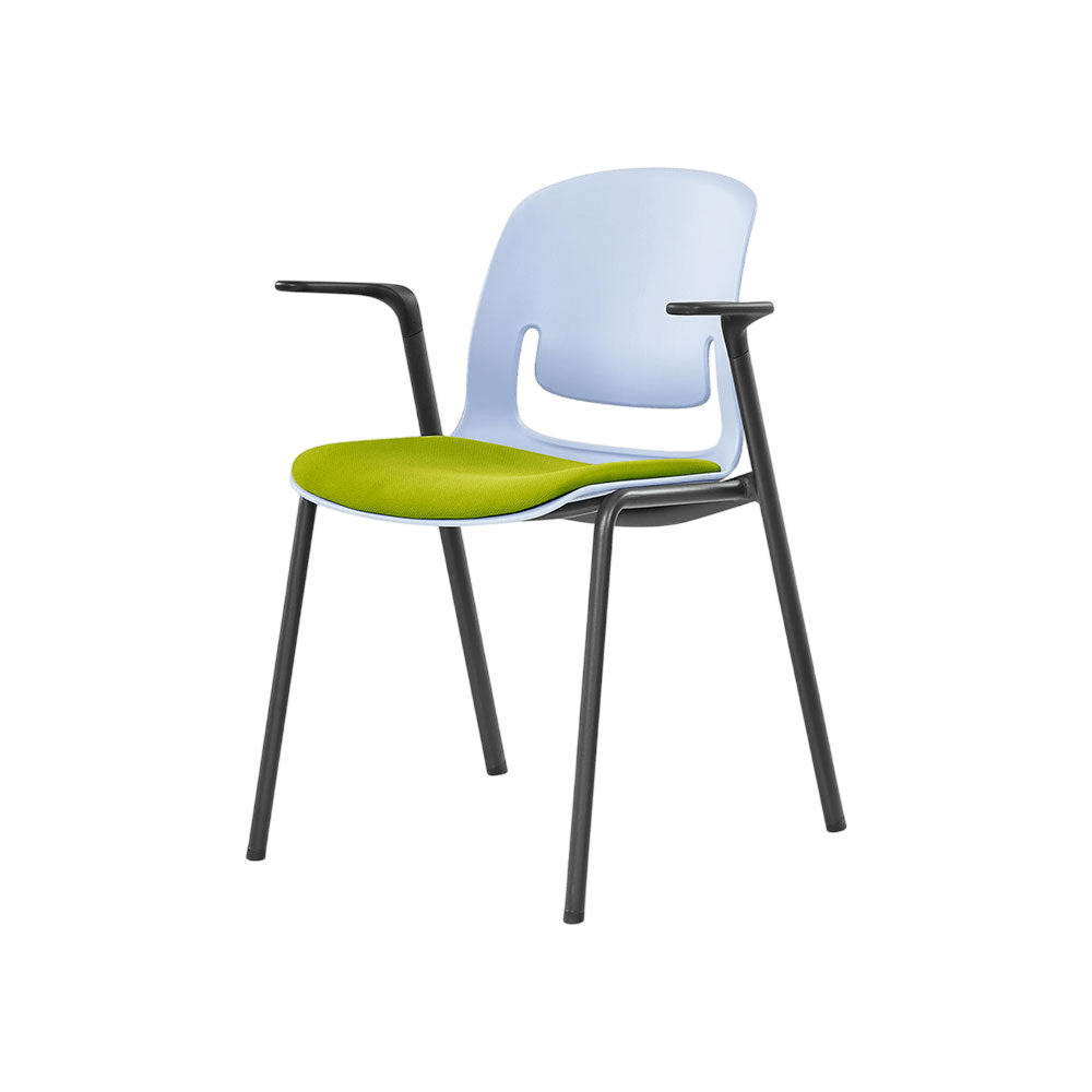 Palette Steel 4 - Leg Chair Black No Black Fabric