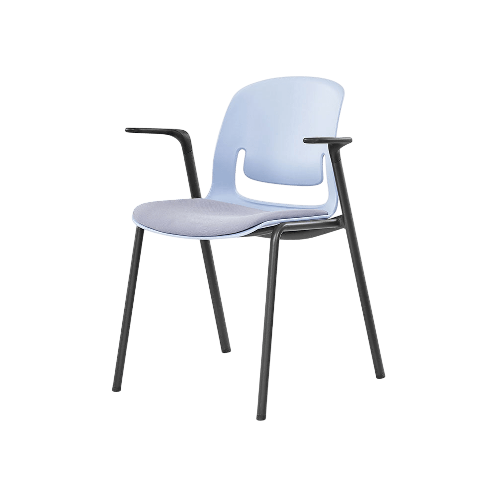 Palette Steel 4 - Leg Chair Black No Black Fabric