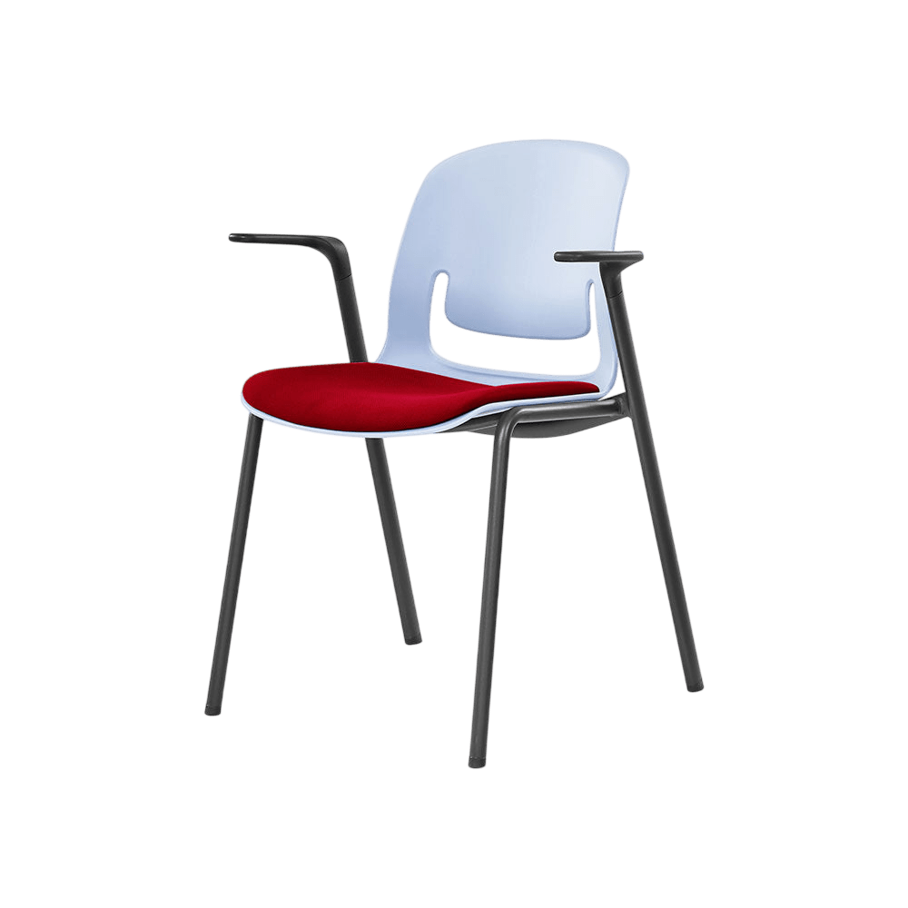 Palette Steel 4 - Leg Chair Black No Black Fabric