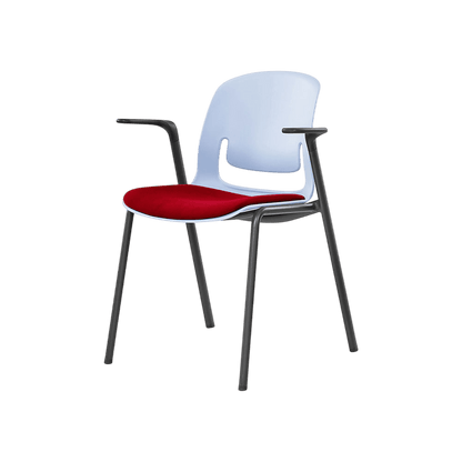 Palette Steel 4 - Leg Chair Black No Black Fabric