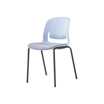 Palette Steel 4 - Leg Chair Black No Black Fabric