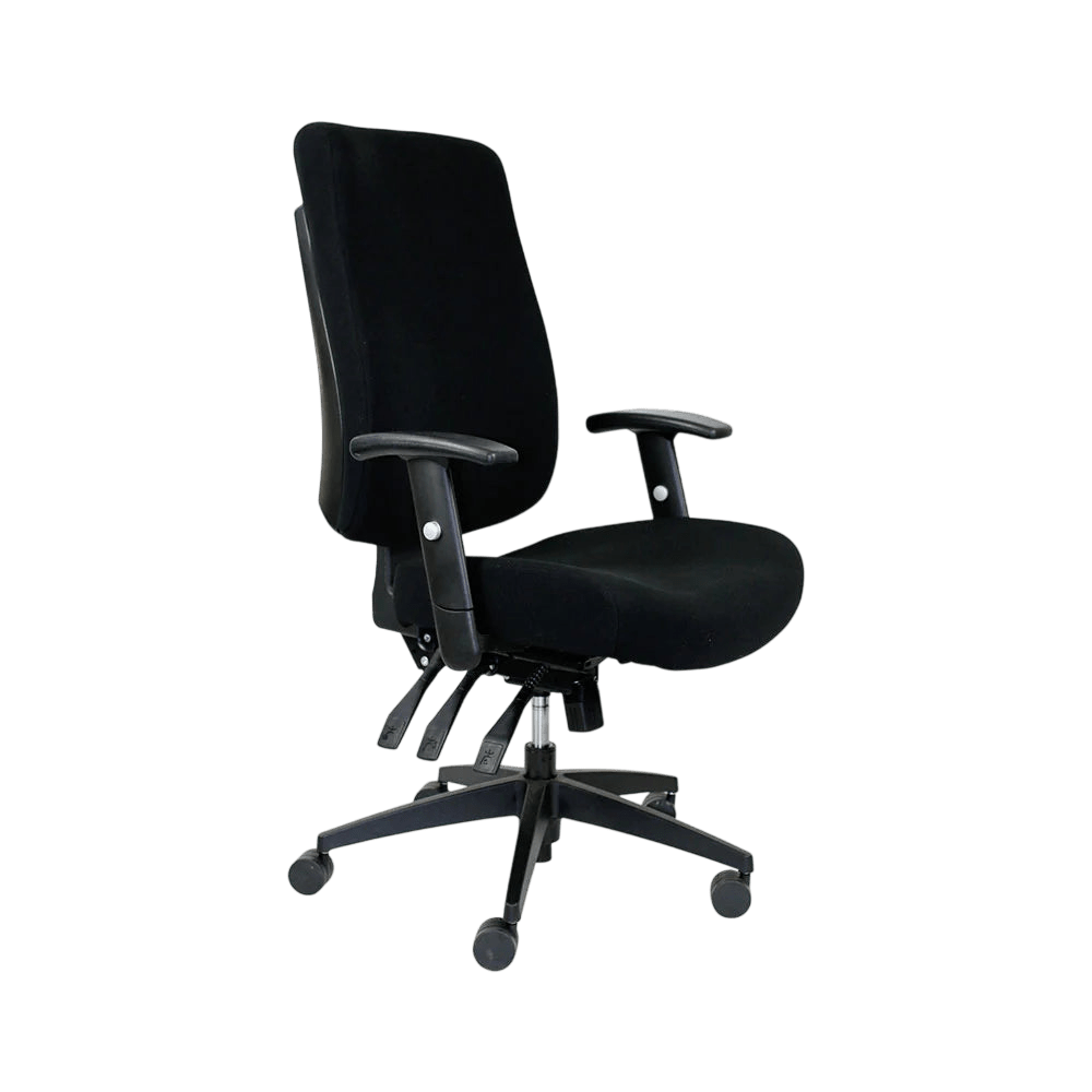 Piazza Black Ergonomic Office Chair High No