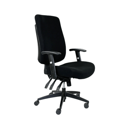 Piazza Black Ergonomic Office Chair High No