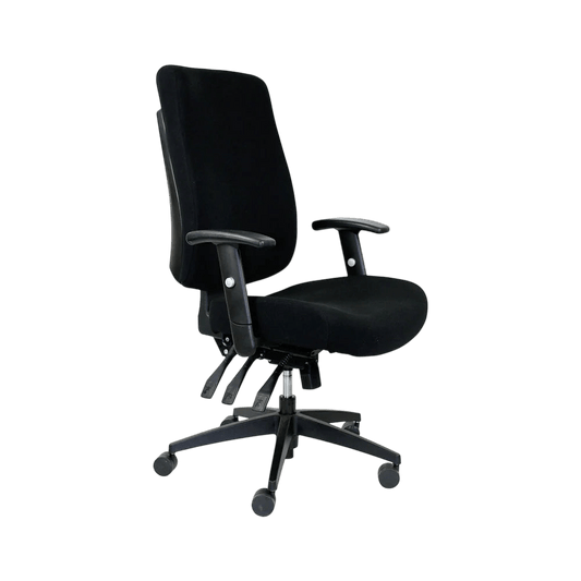 Piazza Black Ergonomic Office Chair High No