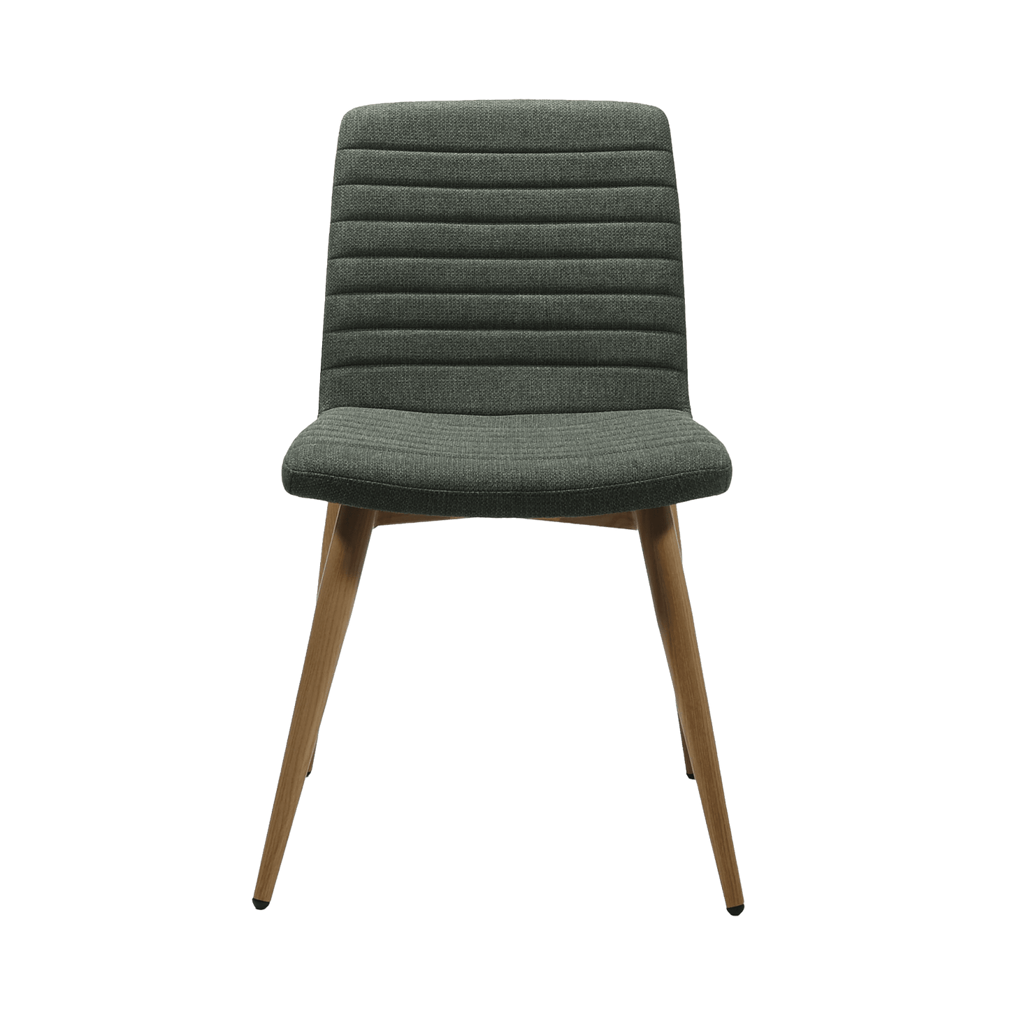 Pixel Padded 4 Leg Chair Brown Timber Look Metal Grey FXHouse Charcoal Fabric