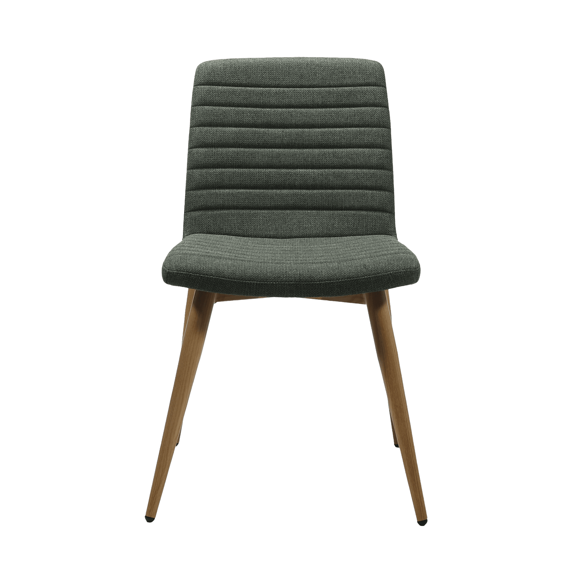 Pixel Padded 4 Leg Chair Brown Timber Look Metal Grey FXHouse Charcoal Fabric