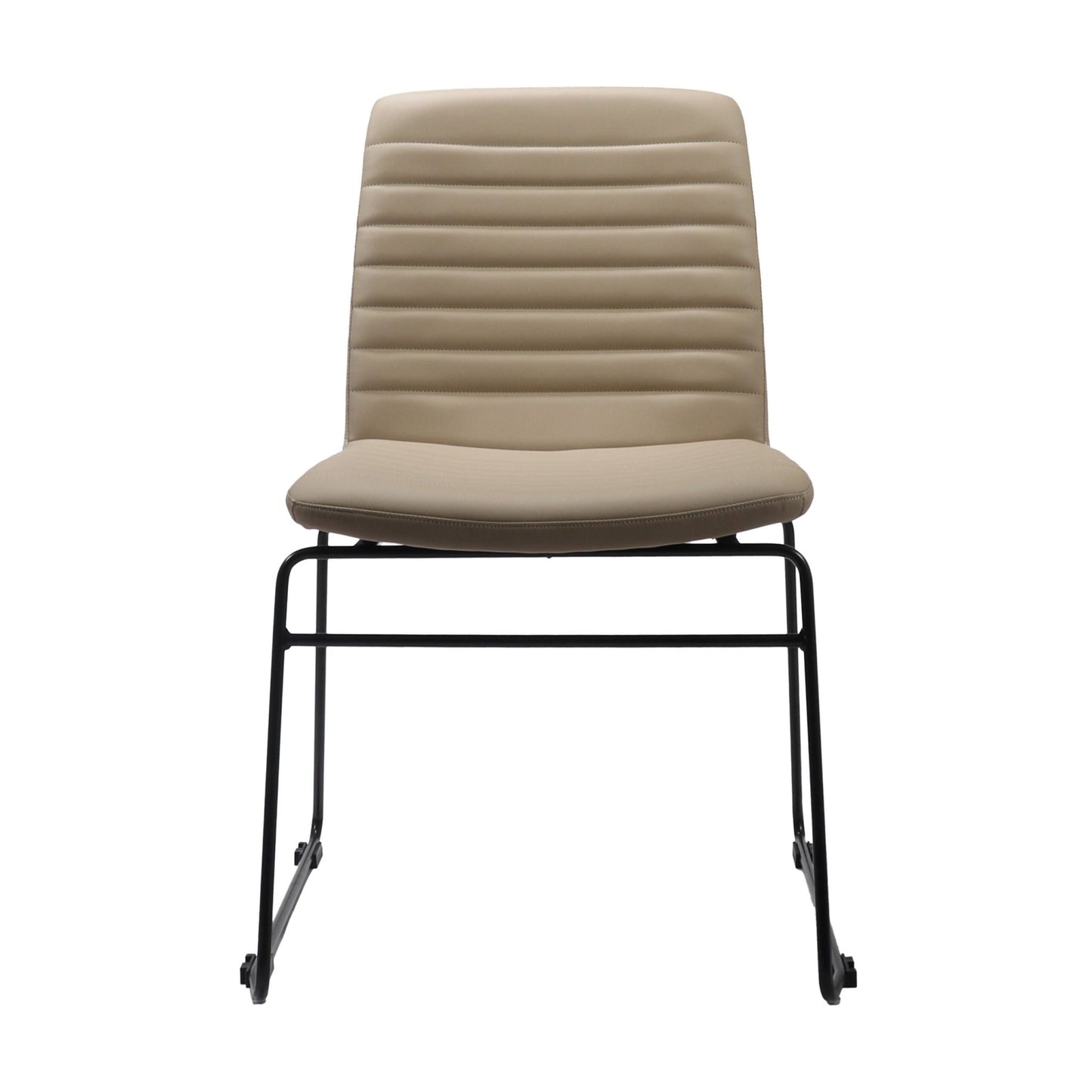 Pixel Sled Base Meeting Chair Grey FXHouse Light Grey Black Metal Base