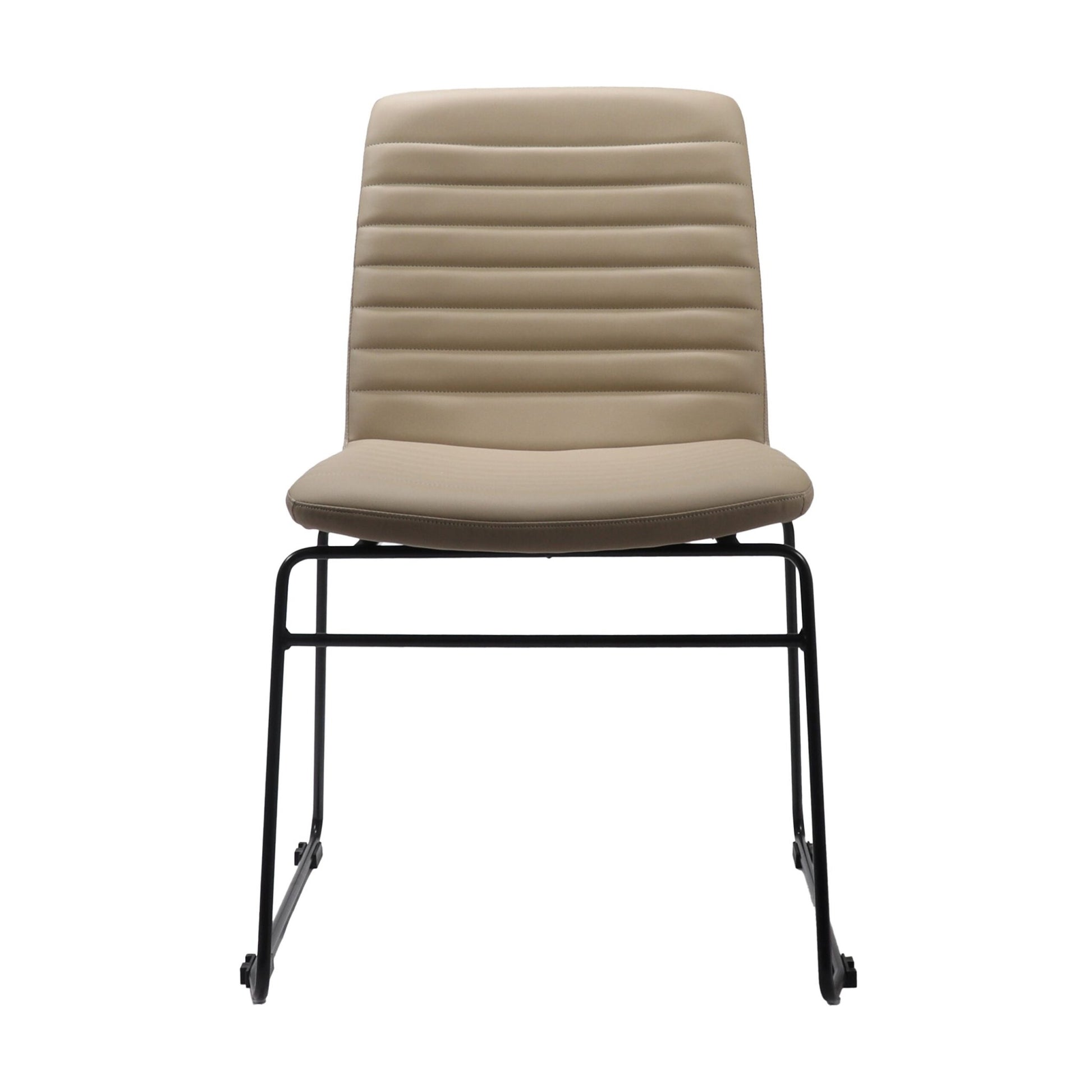 Pixel Sled Base Meeting Chair Grey FXHouse Light Grey Black Metal Base