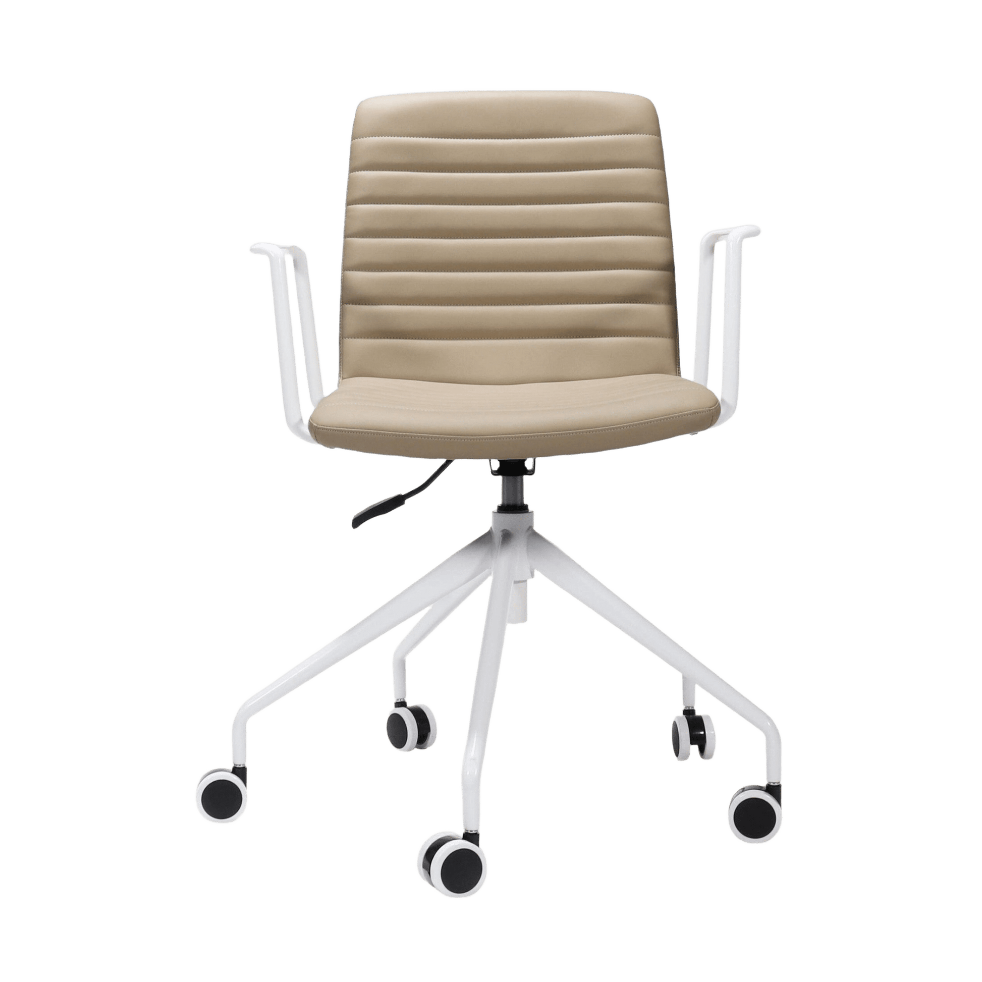 Pixel Swivel 5 Star Base Chair Grey FXHouse Light Grey White Metal Base Fixed Arms