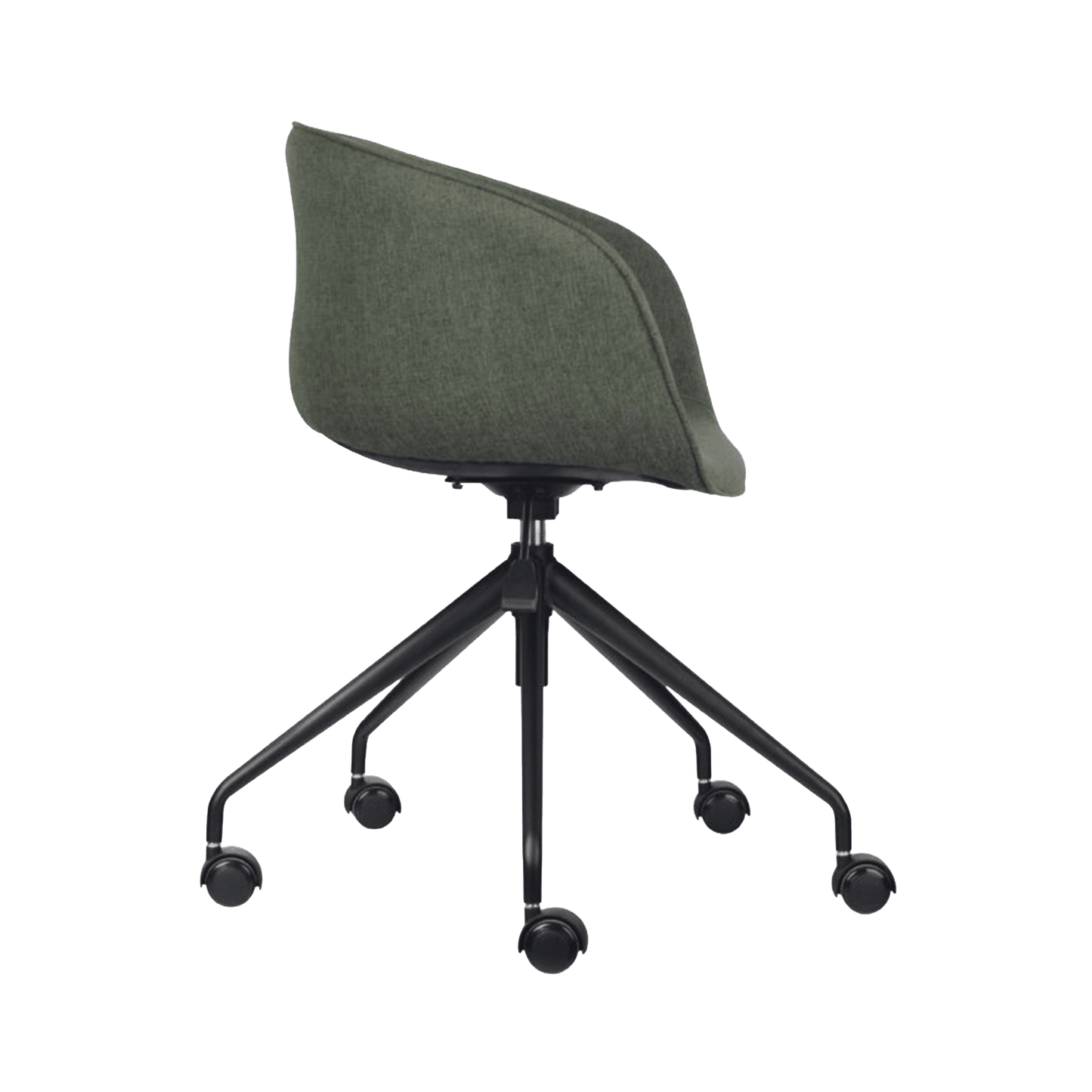 Pixel Tub Chair on Casters Black Powdercoat Grey FXHouse Charcoal Fabric