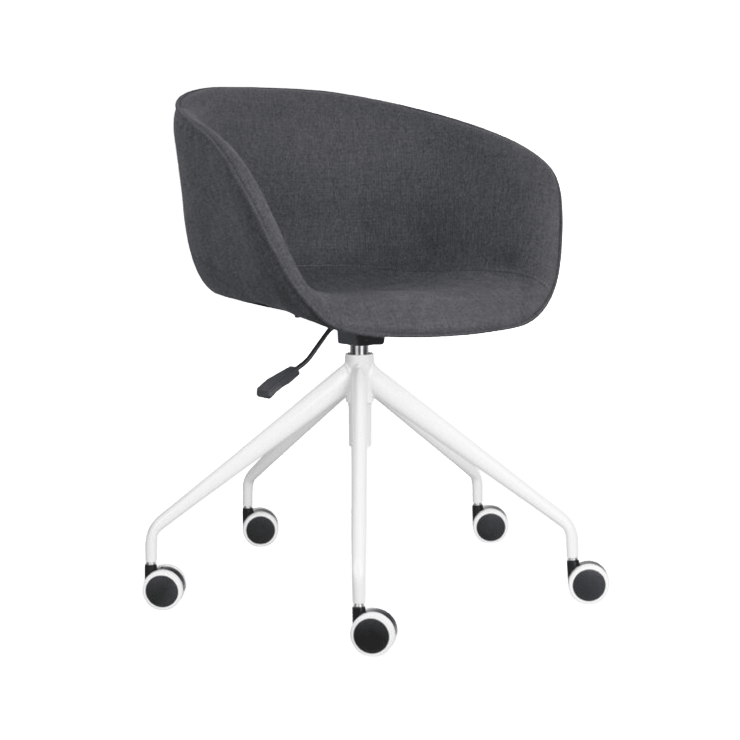 Pixel Tub Chair on Casters Black Powdercoat Grey FXHouse Charcoal Fabric