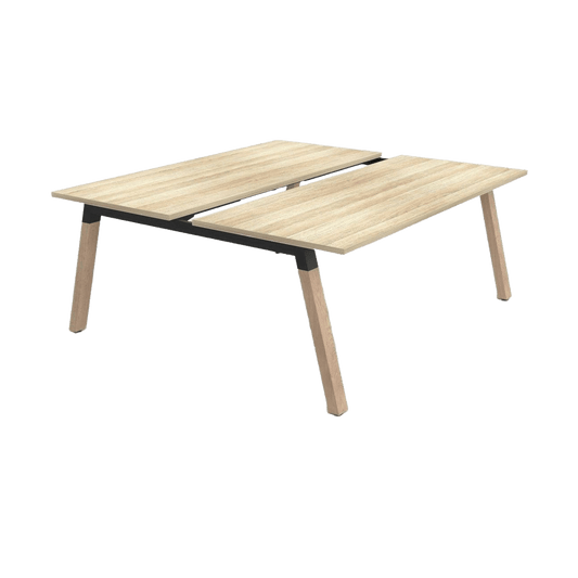 Plantation 2 Person Double Sided Desk 1200 X 600 new - oak - melamine - Office Furniture Company