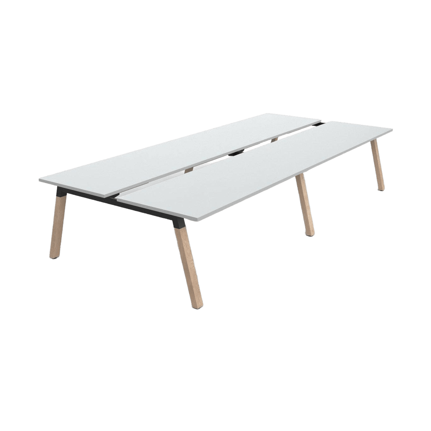 Plantation 4 Person Double Sided Desk 1200x600 White