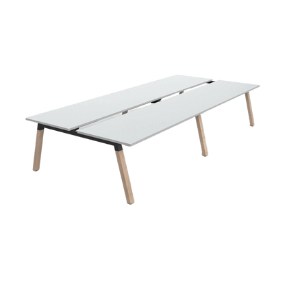 Plantation 4 Person Double Sided Desk 1200x600 White