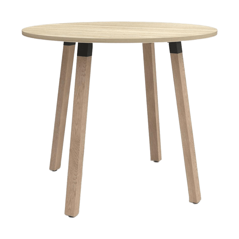 Plantation Bar Leaner 900mm Round new - oak - melamine - Office Furniture Company
