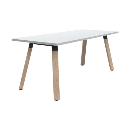 Plantation Meeting / Boardroom Table 1800 X 600 White Melamine - Office Furniture Company