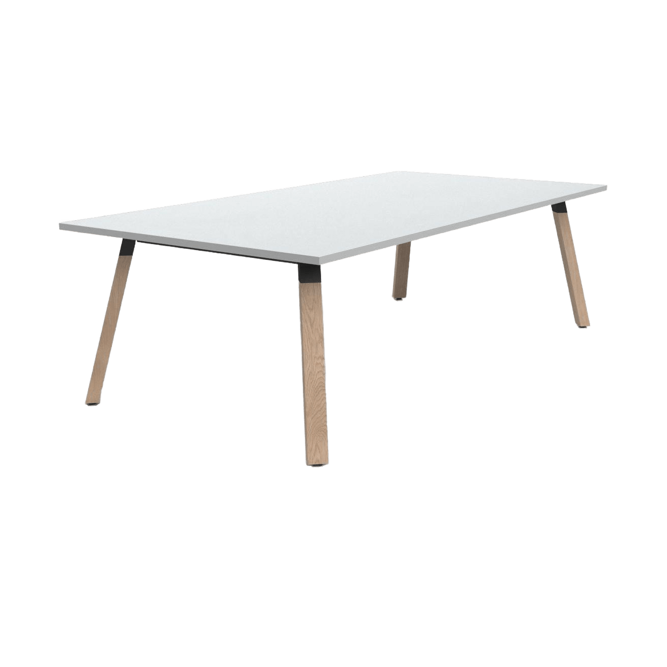 Plantation Meeting / Boardroom Table 2400 X 1200 White Melamine - Office Furniture Company