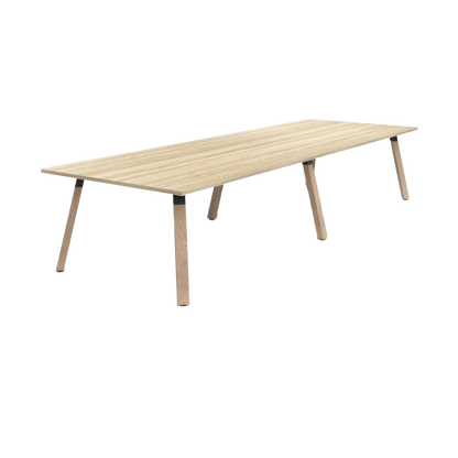 Plantation Meeting / Boardroom Table 3600 X 1200 (6 legs) New Oak Melamine - Office Furniture Company