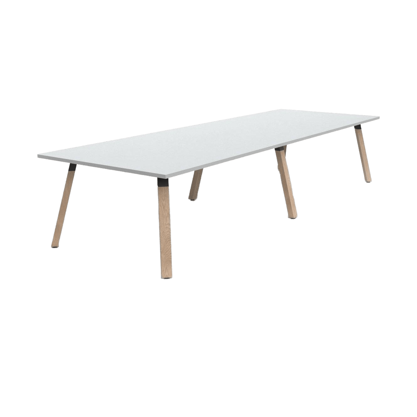 Plantation Meeting / Boardroom Table 3600 X 1200 (6 legs) White Melamine - Office Furniture Company