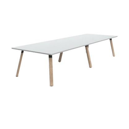 Plantation Meeting / Boardroom Table 3600 X 1200 (6 legs) White Melamine - Office Furniture Company
