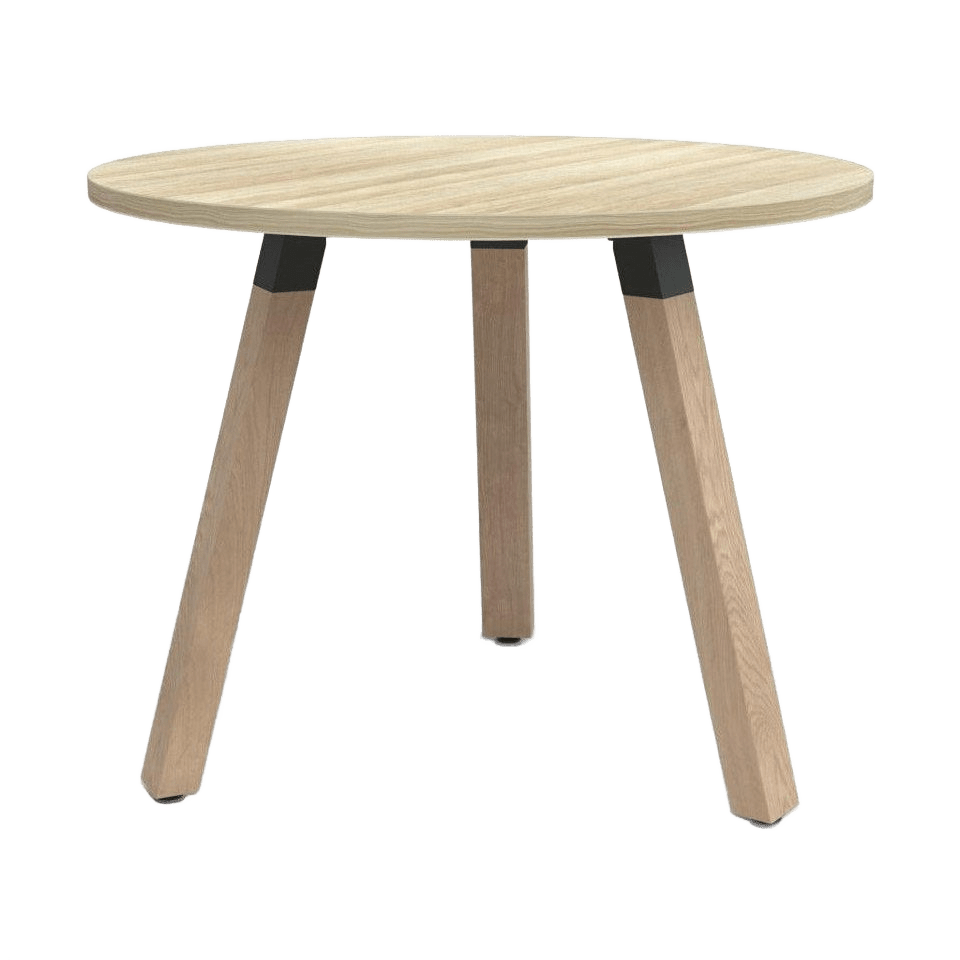 Plantation Round Meeting Table 900 Round (3 Legs) / New Oak