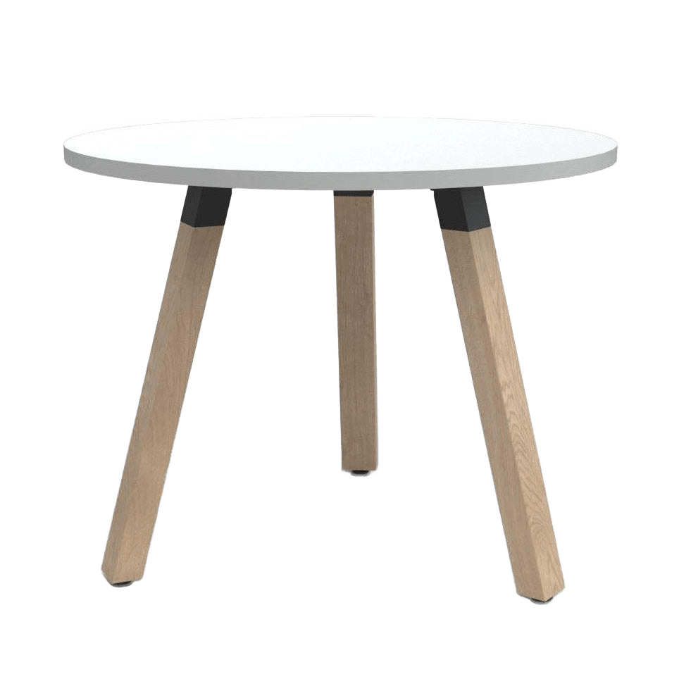 Plantation Round Meeting Table 900 Round (3 Legs) / White