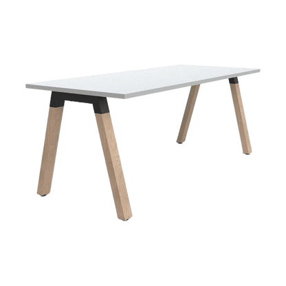Plantation Single Straight Office Desk 1200 X 750 white - melamine - Office Furniture Company