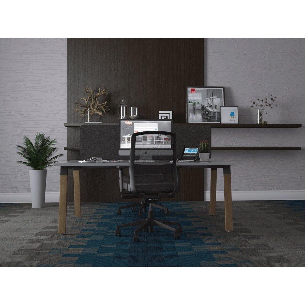 Plantation Single Straight Office Desk - Office Furniture Company 