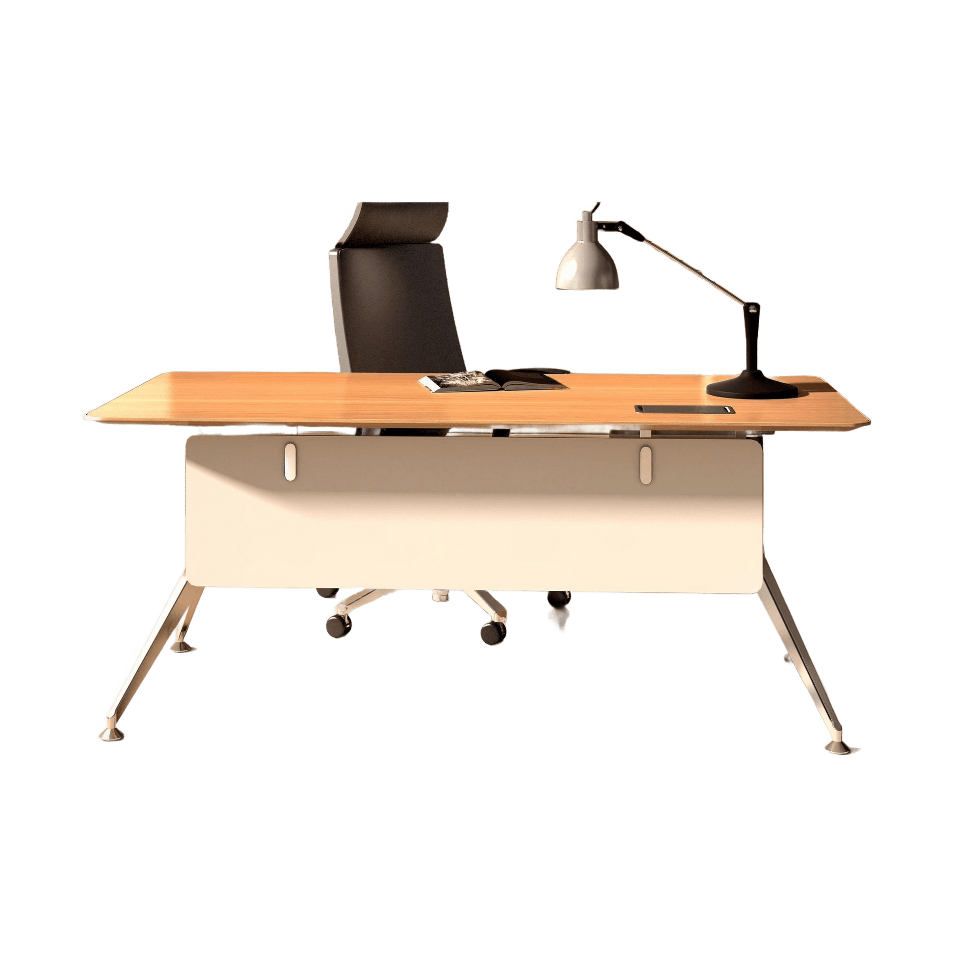 Potenza Executive Office Desk 1600 X 800 Casnan - White - Office Furniture Company