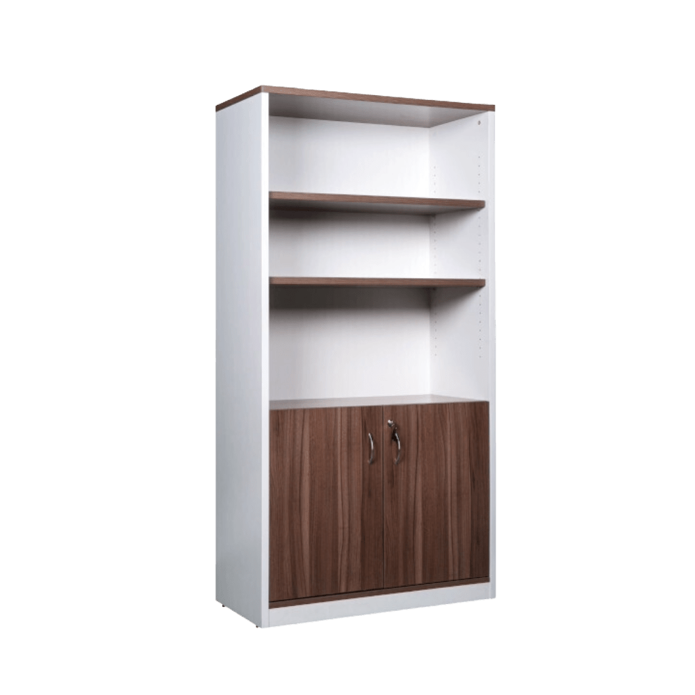 Potenza Half Door Cabinet Walnut / White