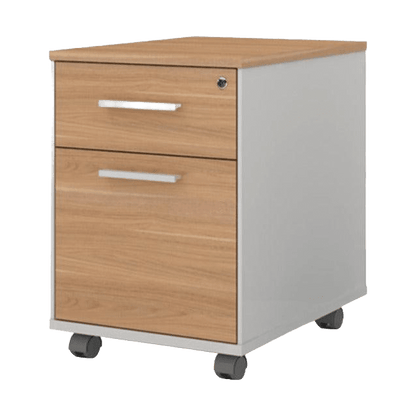 Potenza Mobile Pedestal Walnut / White
