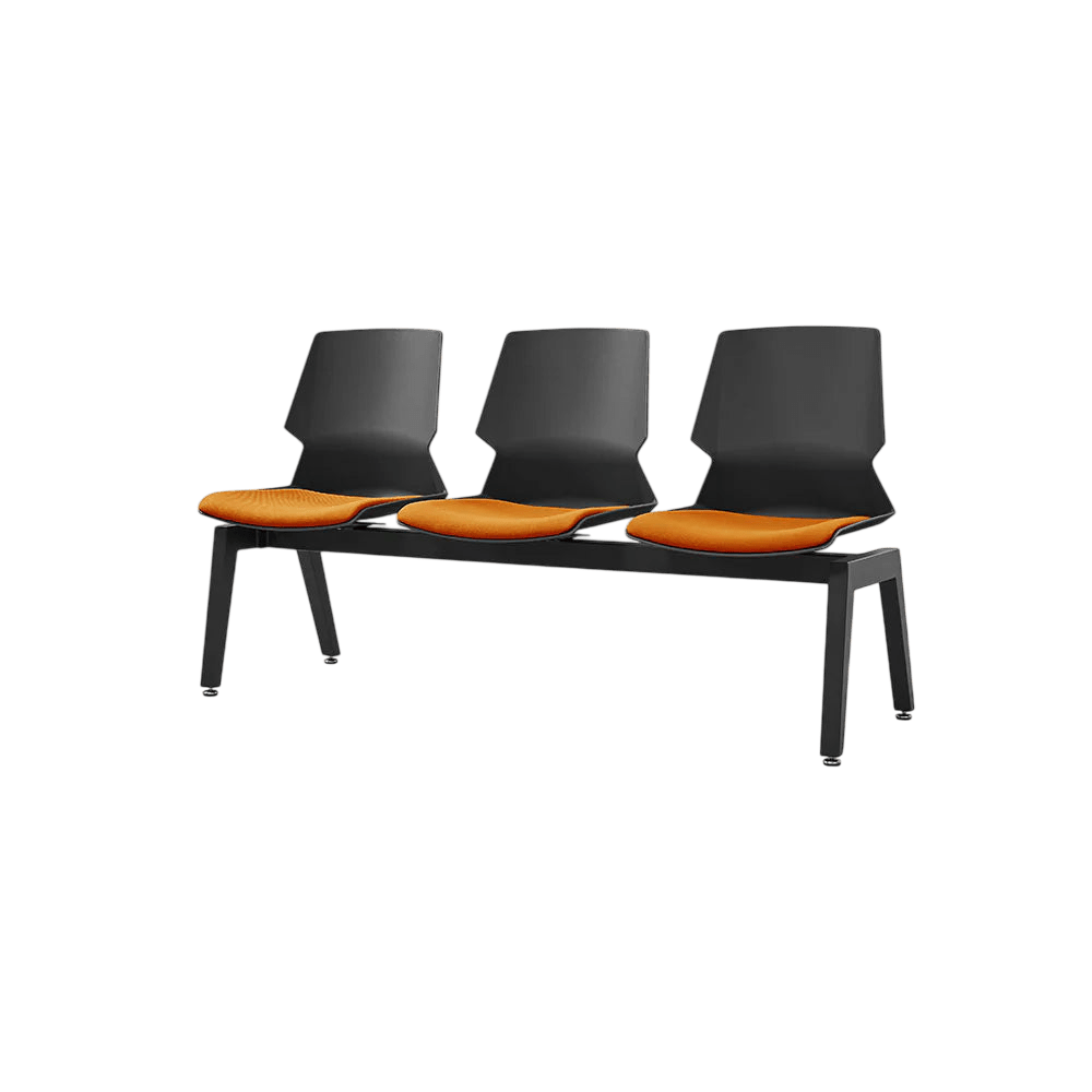 Prism 3 Seat Beam Seating Black Black PU