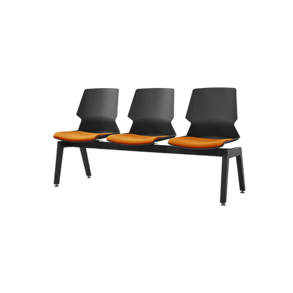Prism 3 Seat Beam Seating Black Black PU