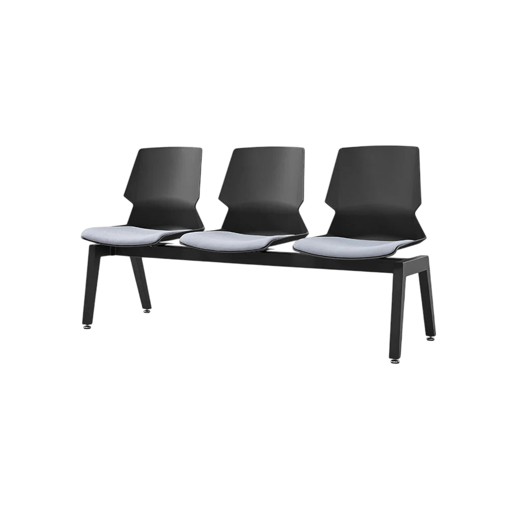 Prism 3 Seat Beam Seating Black Black PU