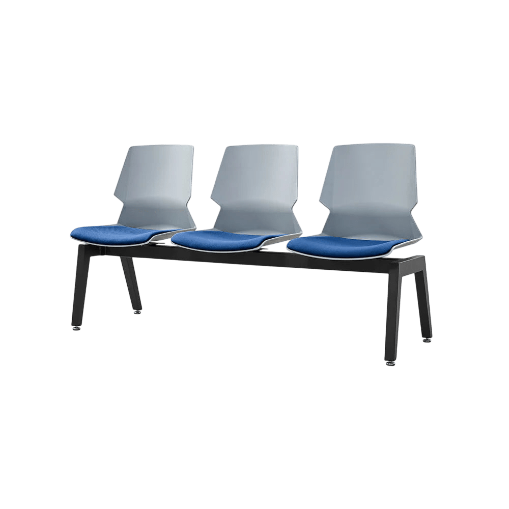 Prism 3 Seat Beam Seating Black Black PU