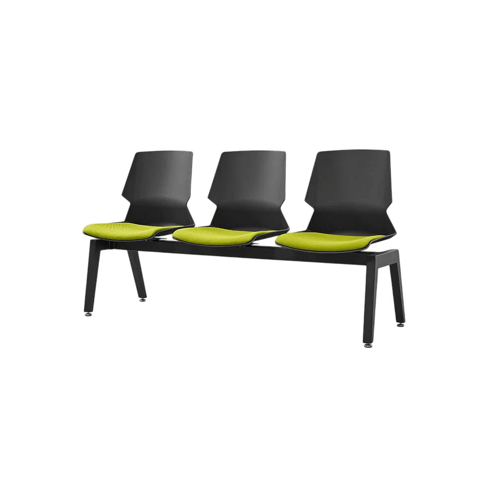 Prism 3 Seat Beam Seating Black Black PU