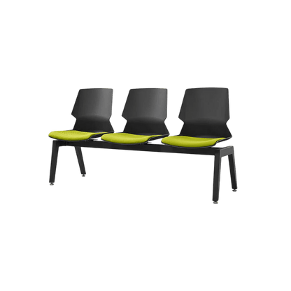 Prism 3 Seat Beam Seating Black Black PU