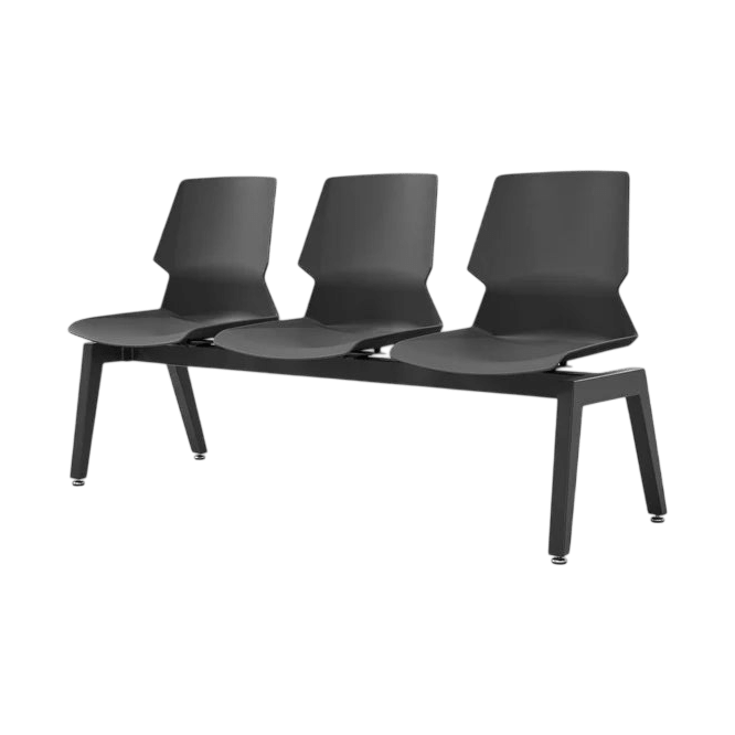 Prism 3 Seat Beam Seating Black Black PU