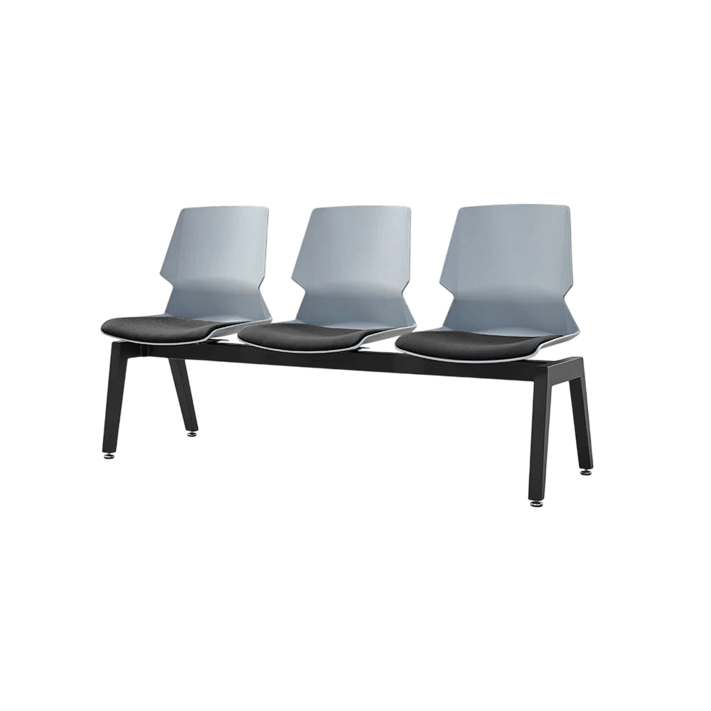 Prism 3 Seat Beam Seating Black Black PU
