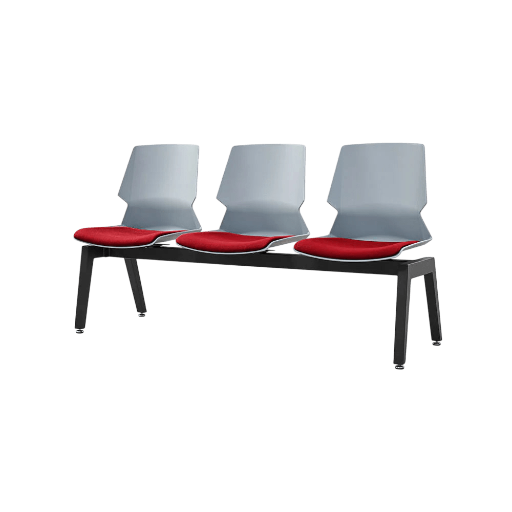 Prism 3 Seat Beam Seating Black Black PU